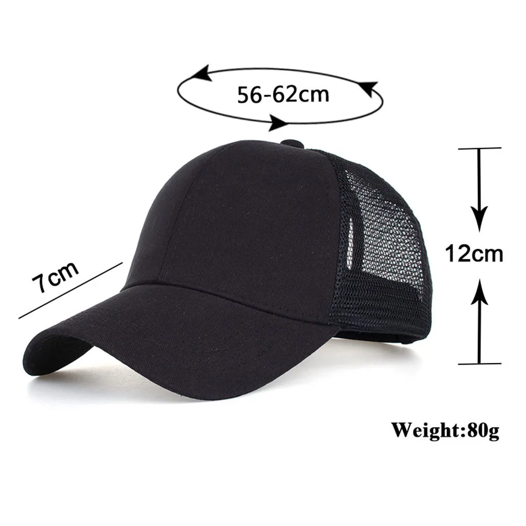 

Sagace Hats For Women Summer Korean Outdoor Unisex Baseball Mesh Cap Open Back Solid Color Sun Hat Cap