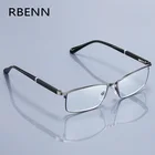 Очки для чтения RBENN мужские с защитой от синего светильник, брендовые дизайнерские деловые компьютерные очки для чтения с металлической оправой, + 0,5 0,75 1,5 1,75 2,0 3,5 4,0 5,0