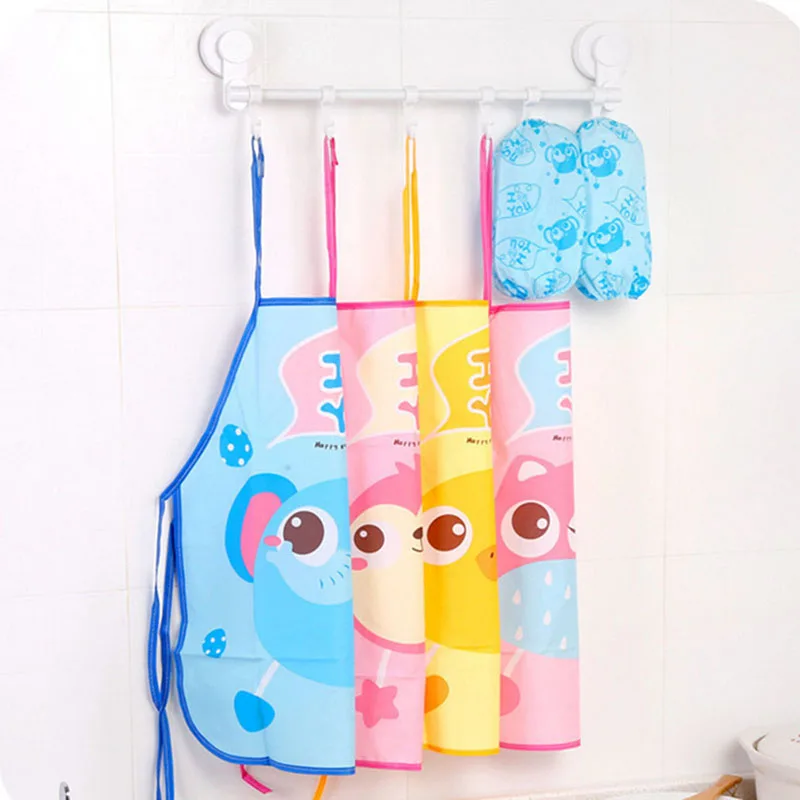 

Children Eating Waterproof Aprons Sleeveless Cartoon Animal Printing Baby Paint Bibs Baby Eat Care Supplies