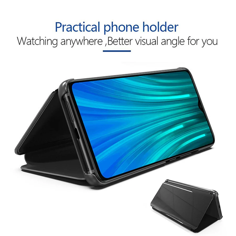 Умный зеркальный чехол для Xiaomi Mi Note 10 9T Pro 9 SE A2 Lite A3 Pocophone F1 Max 3 Redmi K30 8T 7 K20 5 6 4X 8A |