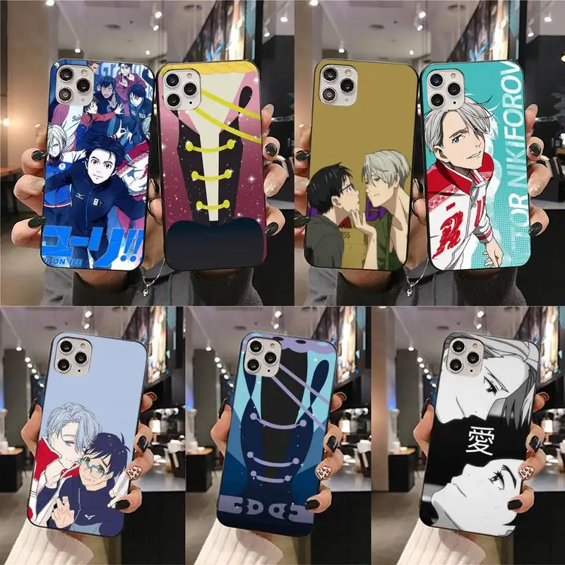 Чехол для телефона с рисунком аниме Yuri on ice iphone 12 pro max 11 XS MAX 8 7 6 6S Plus X 5S SE 2020 XR |