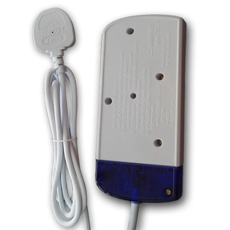 

2 Way Extension Lead with Switches Portable White Power Accessory in Home Office 2M/6.6FT 13A Extension Cable(UK Plug)