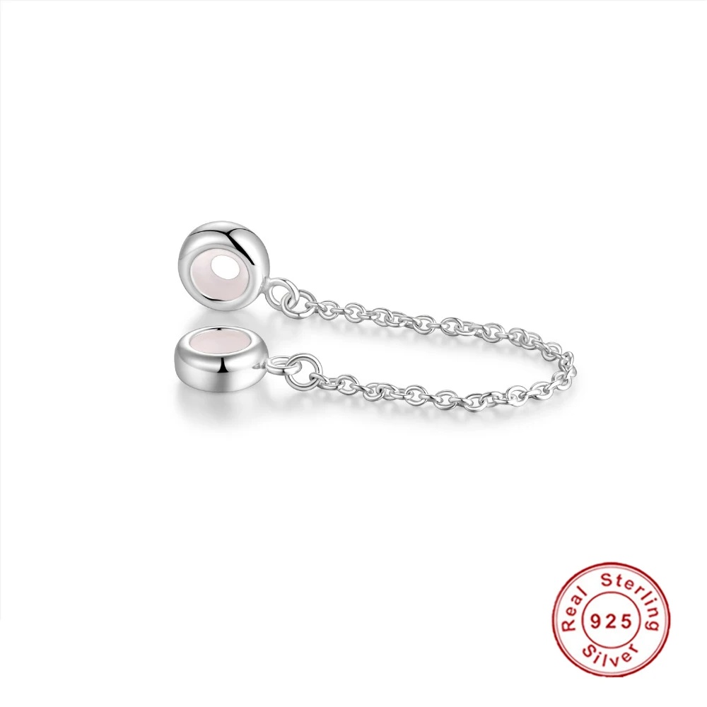 

GW Silver 925 Stopper Silicon Safety Chain Fits Authentic Pandora Charms Silver Original Bracelet Charms for Jewelry Making