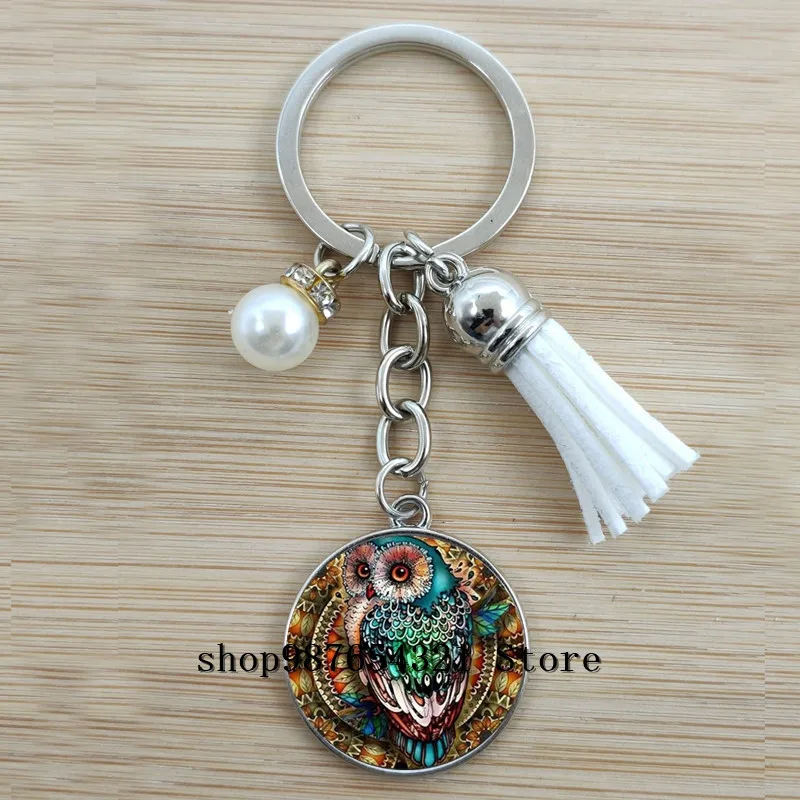 Дерево брелок жизнь простые женские Стиль &quotЦветок&quot Луна Небо Единорог в