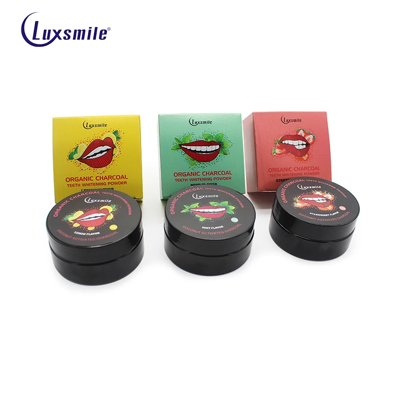 3 шт./лот отбеливание зубов Angel Smile порошок древесного угля 100% натуральный пищевой