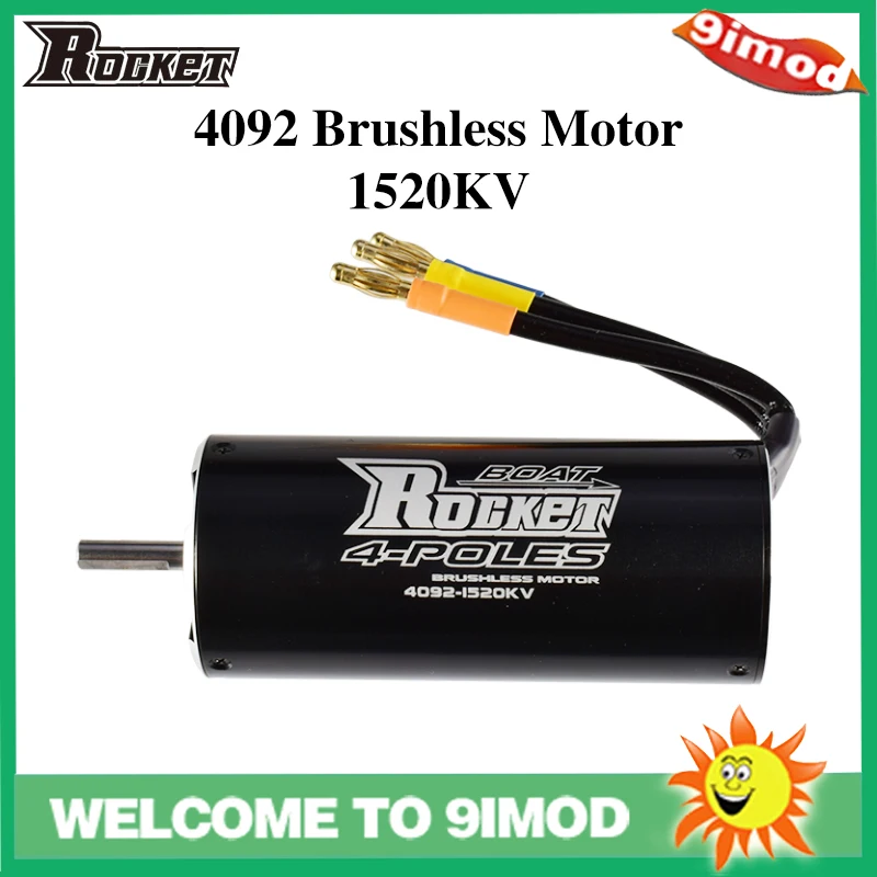 

Good Sale Rocket 4092 1520KV 5mm Motor Shaft Brushless Sensorless Motor for RC 800-1000mm Boat