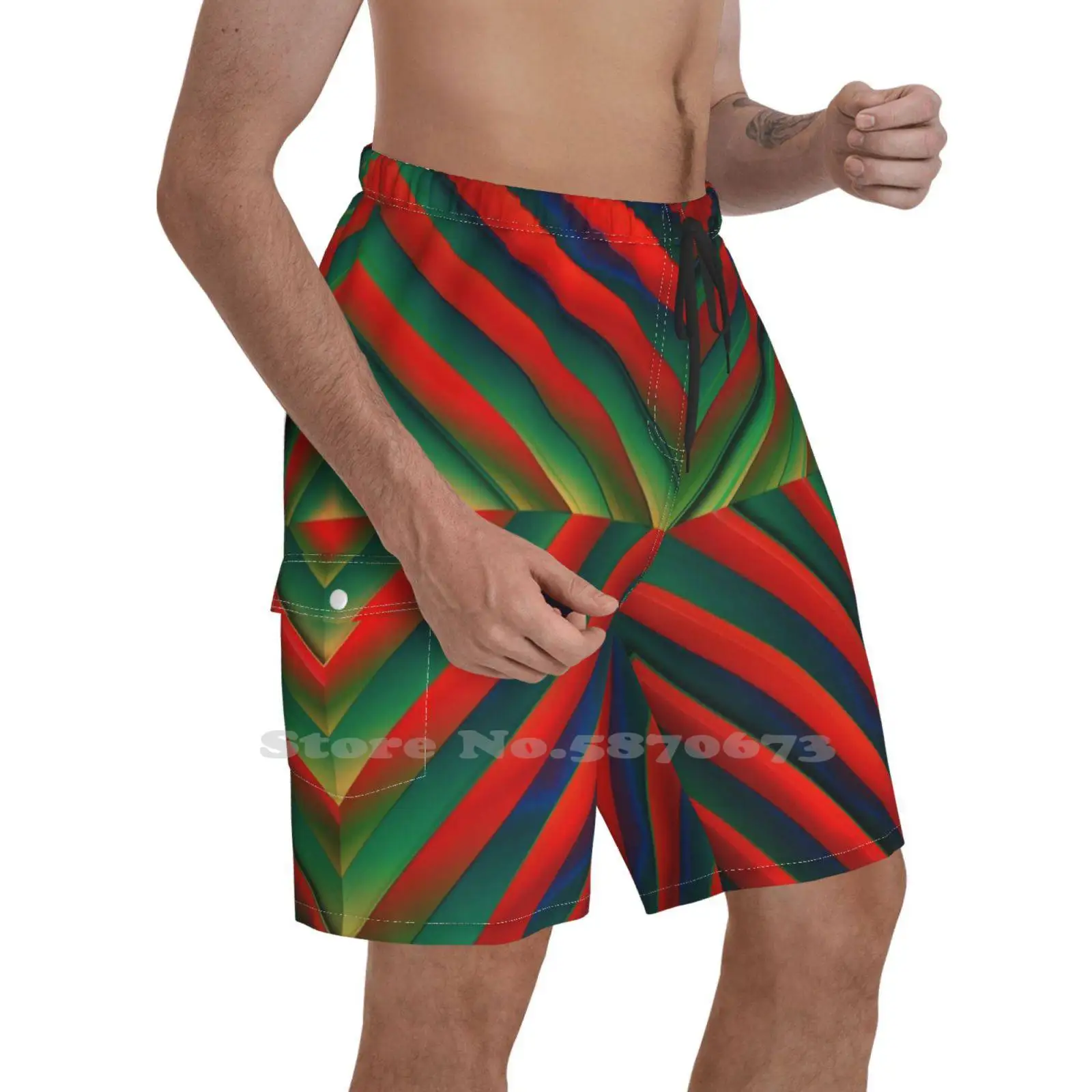 Цветная структура дышащие персональные праздничные пляжные шорты с узором