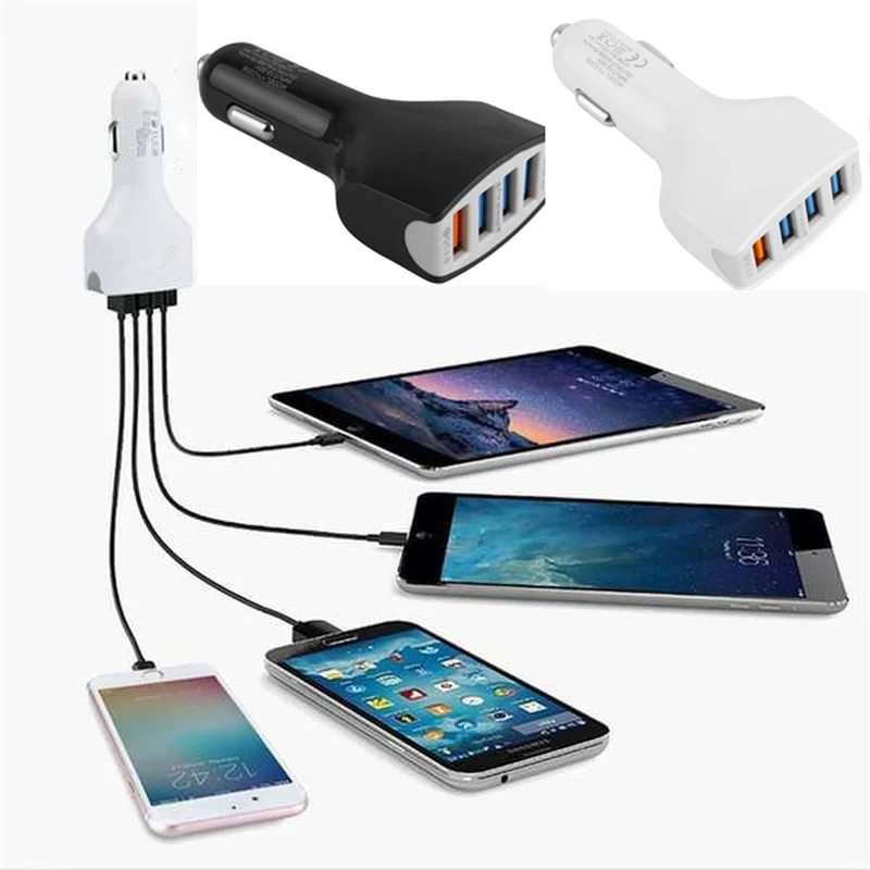 Автомобильное зарядное устройство Quick с несколькими интерфейсами для автомобиля