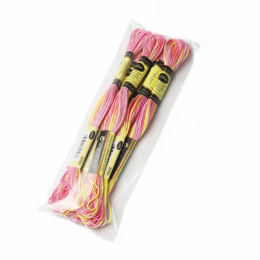 Топ пестрый вата 8 7 ярдов/перекосы цвета вариации вышивка нить многоцветная