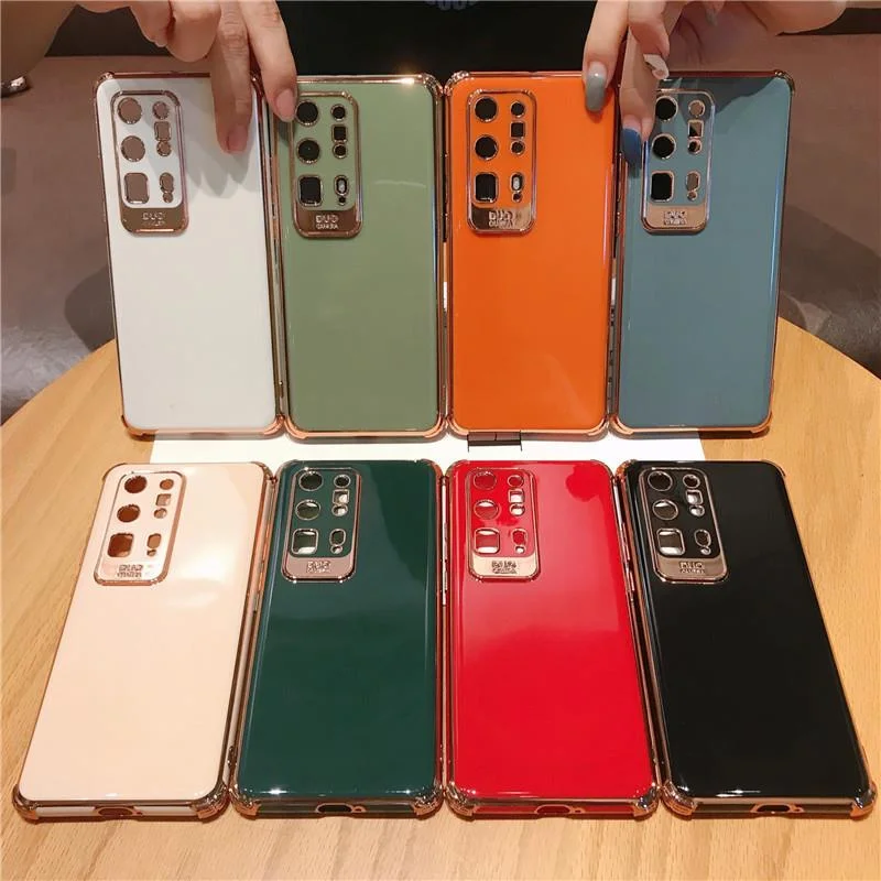 Однотонный Роскошный чехол для Huawei mate40e p40pro nova7se soft glue glory 30 мужская и женская