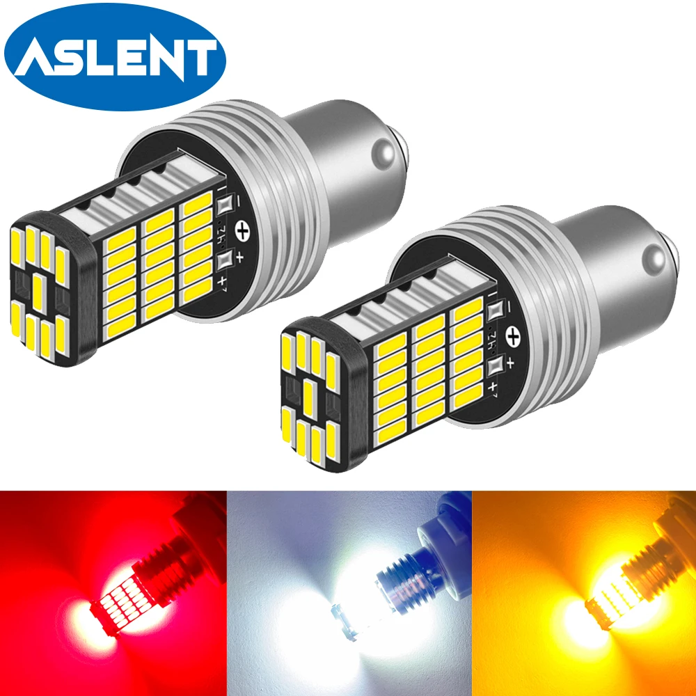 2 шт. P21W светодиодный Canbus 1156 Ba15s PY21W BAU15S T15 W16W P21/5 Вт BAY15D Авто сигнала поворота стоп