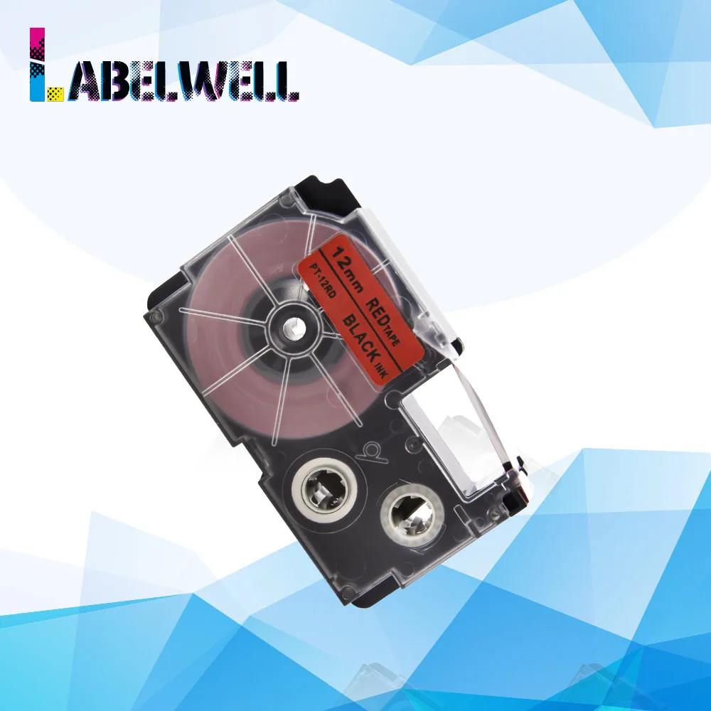 Labelwell 1 шт. черный на красном совместимый для объектива с оптическими зумом Casio XR12RD