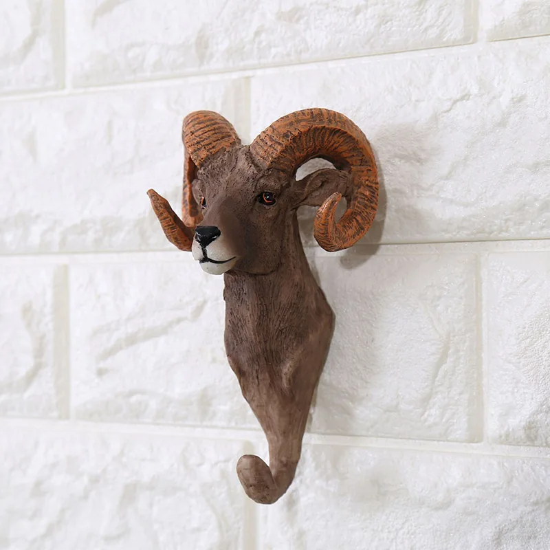 Creative Animals Head Hooks Wall Decoration Vintage Bedroom Cloth Hook For Hanging Heavy Objects | Дом и сад