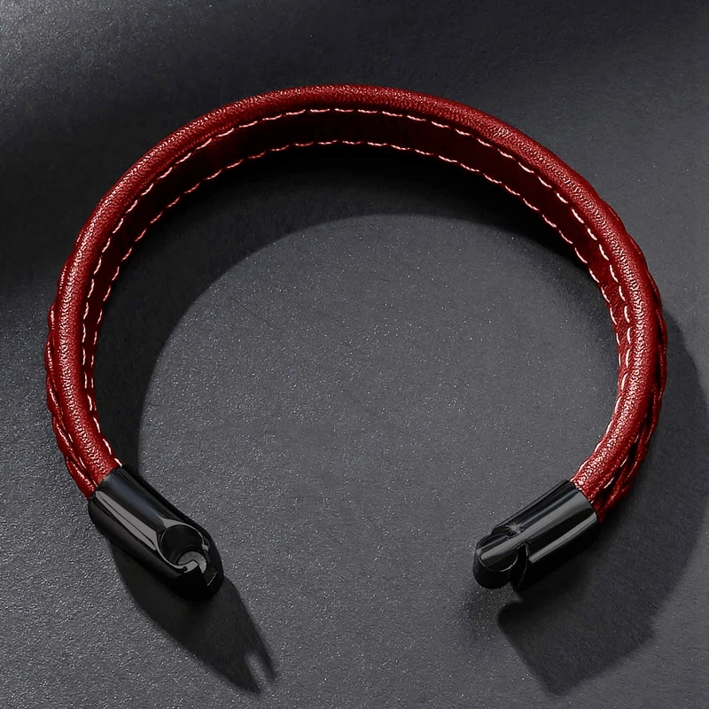 MOZO модные панк мужские ювелирные изделия плетеный кожаный браслет женский