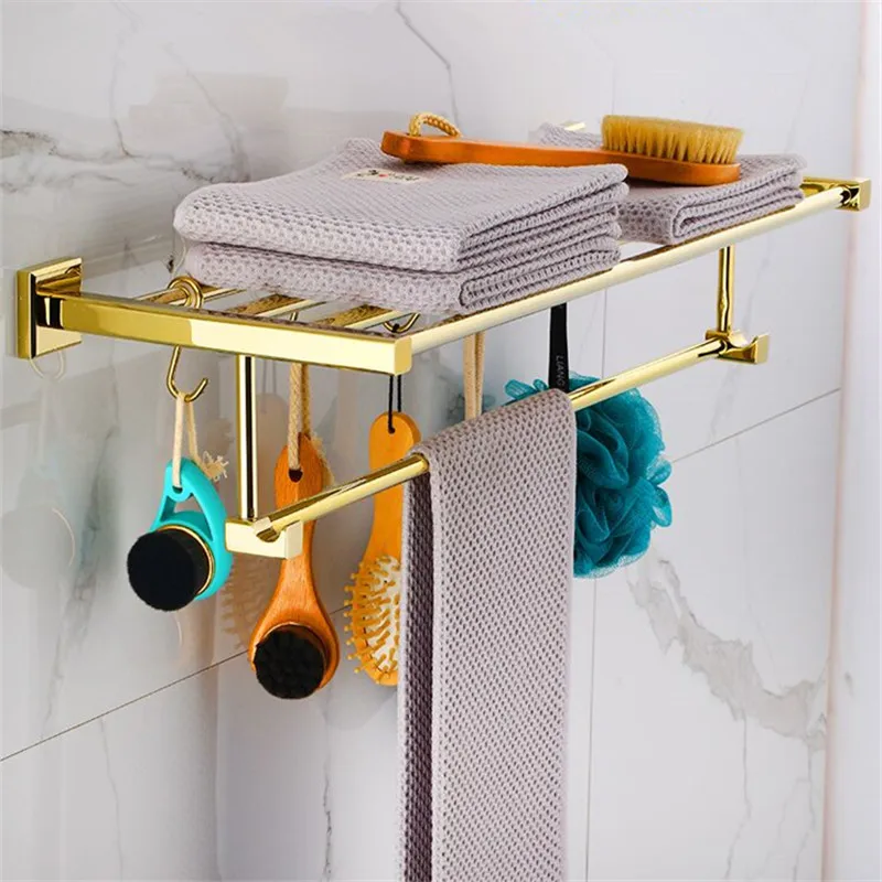 Набор принадлежностей для ванны однотонная латунная вешалка полотенец угловая