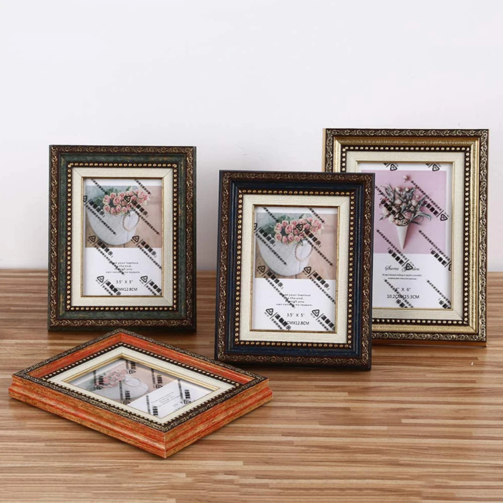 

Photo frame retro blue 5 x 7 photo home office for unique design Christmas Valentine's Day gift