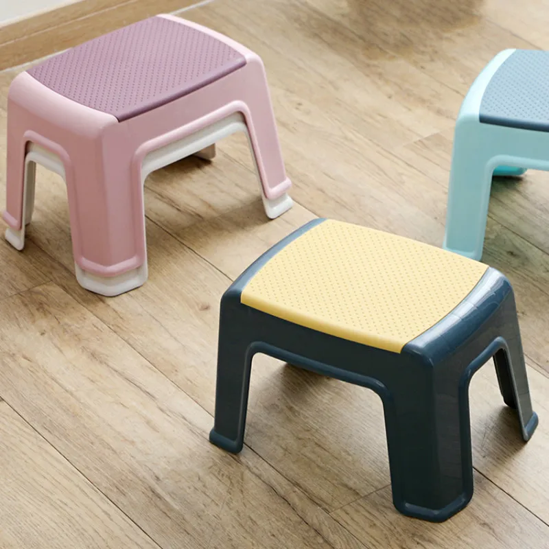 

Contrasting color low stool baby non-slip step stool child bath stool home plastic adult shoe changing stool WF1204140