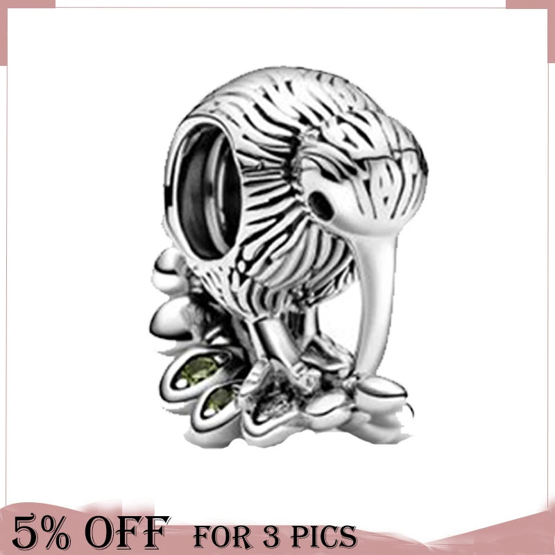 

2021 Hot Sale 925 Sterling Silver Bead Woodpecker's Nest Charm Fit Original Pandora Bracelets Women Valentine's Day Jewelry Gift
