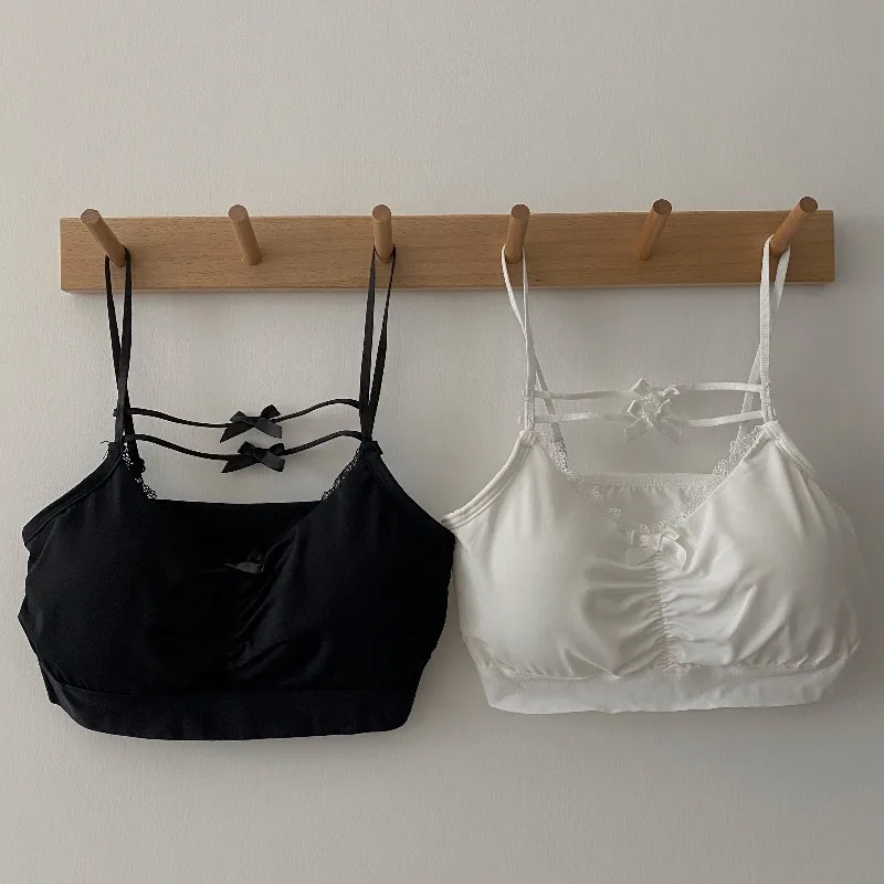 

2021 Summer New Korean Style Sexy Bow Camisole Women's Underwear That Makes Your Back More Beautiful Underwear Base Tube Top