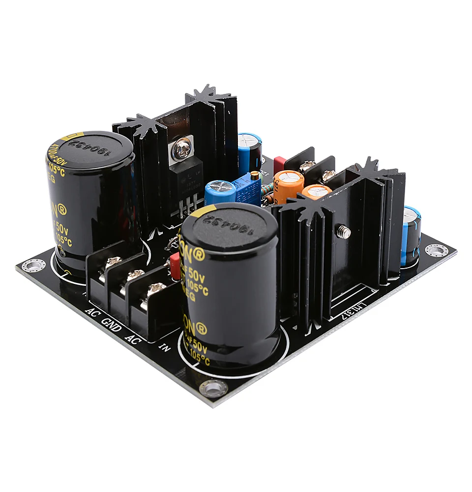 AIYIMA LM317 LM337 фильтра выпрямителя тока модуля с алюминиевой крышкой, 50В 4700 мкФ 1.5A преобразователь переменного тока в постоянный фильтр Питание DIY аудио усилитель звука дома Театр