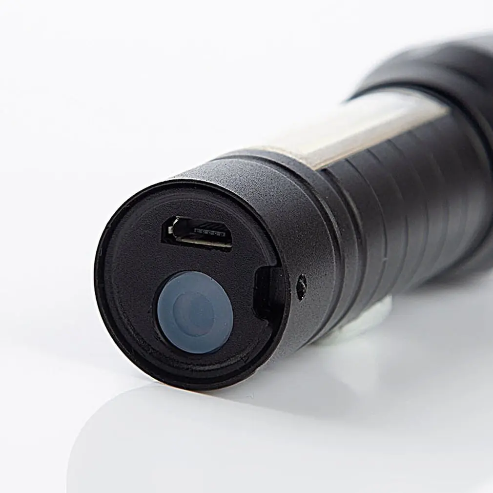 USB алюминиевый сплав COB фонарик высокой мощности светодиодный водонепроницаемый Открытый Кемпинг Туризм Охота факел фонарик