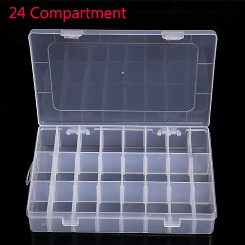 24 Compartment 10/15/24/36 отсек для слотов для хранения коробка ювелирных изделий серьги бусины лекарственные средства таблетки хранения мини Товары Organizator Коробка Чехол контейнер - Цвет: 24 Compartment