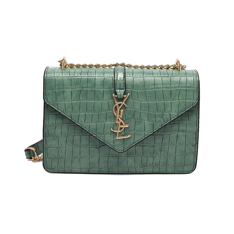 

Chain Stone Pattern 2020 New Korean Style Women's Bag All-match Single Shoulder Messenger Square Sling Bag Fashion