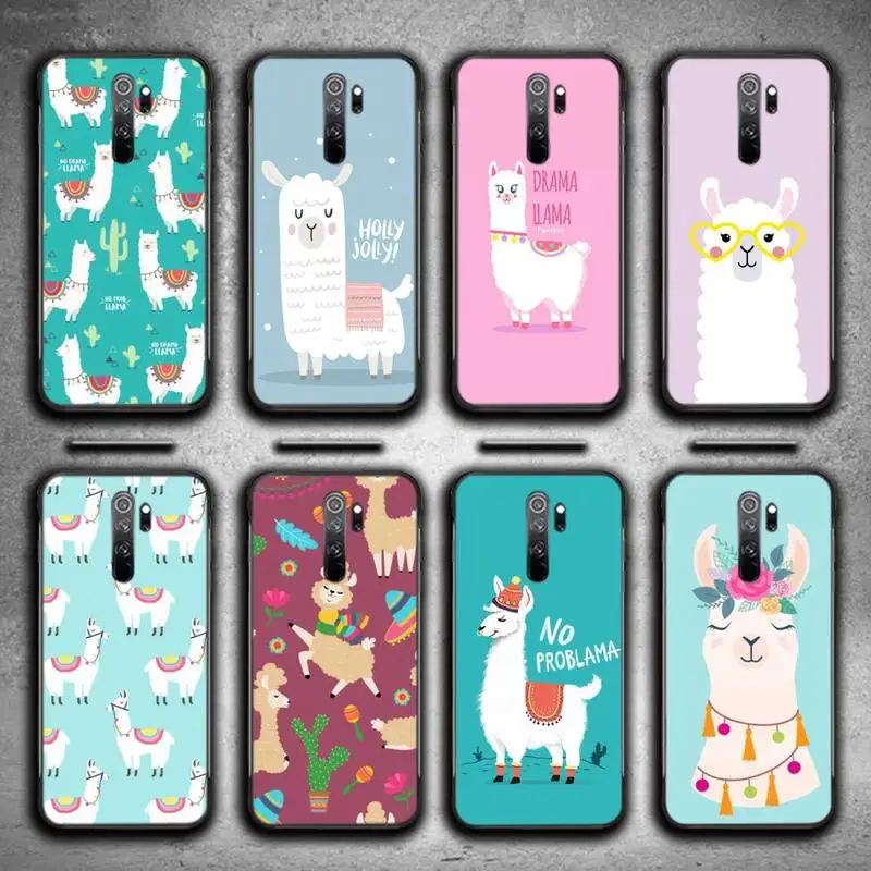 

Cute Alpaca Animals Cartoon Phone Case For Redmi 7 8 9 A K20 30 Pro Note 8 9 Pro 10