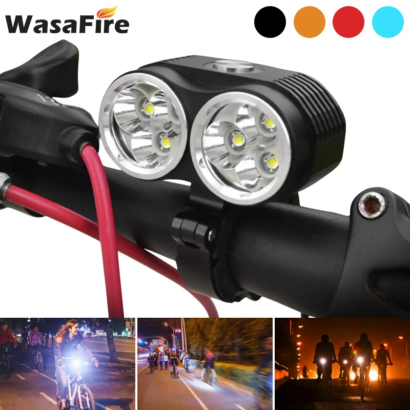 

6* XM-L2 U2 LED Bicycle Light Super Bright 7200LM Bike Front Light MTB Headlight Bike Lantern Waterproof Cycling Flashlight