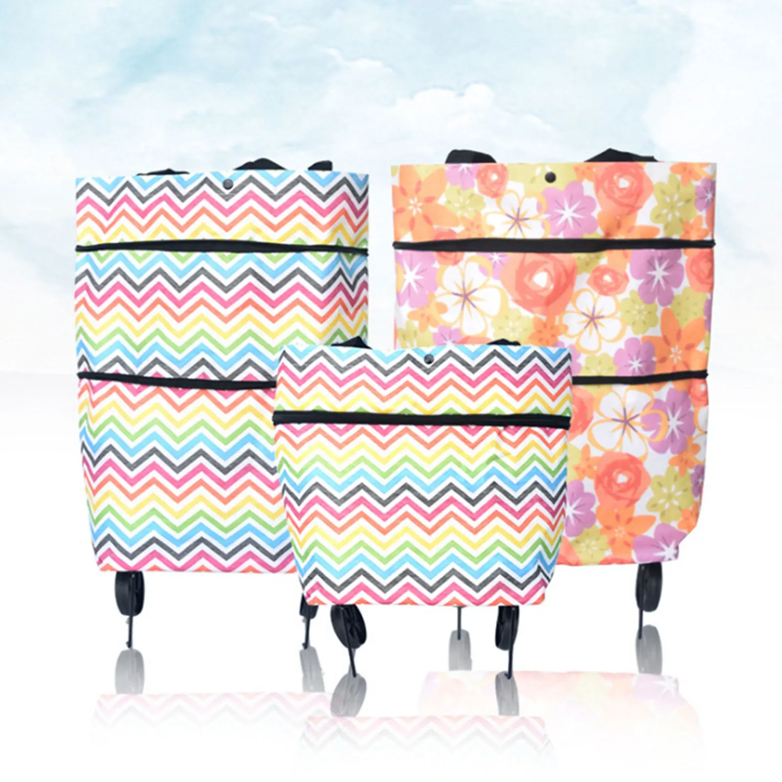 Складная сумка для покупок складная с принтом Портативная домашнего хранения на