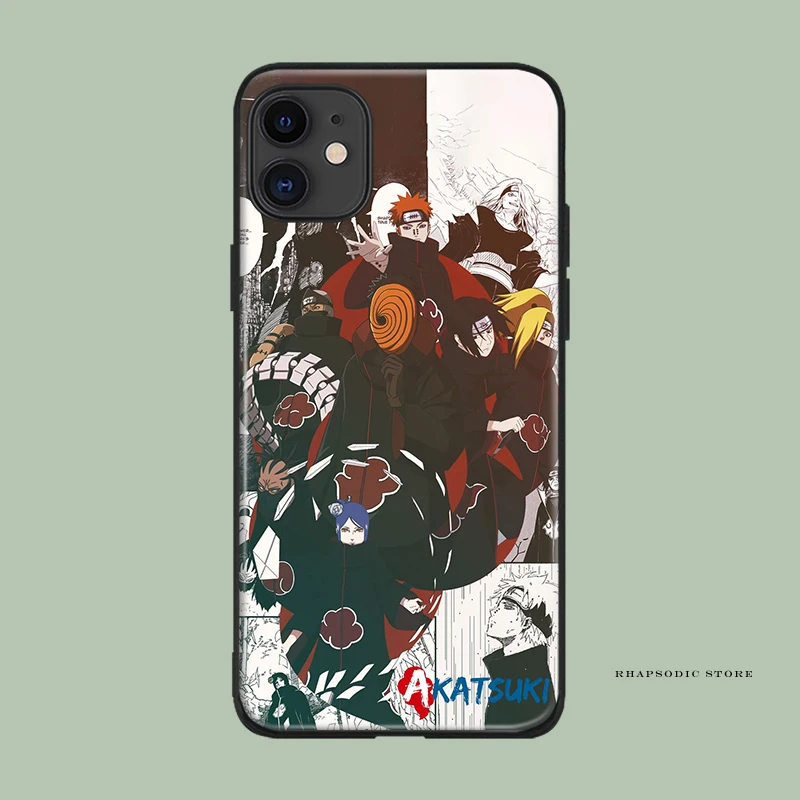 Мягкий силиконовый чехол Akatsuki для iPhone 6 6s 7 8 Plus X XR XS 11 Pro Max|Бамперы| |