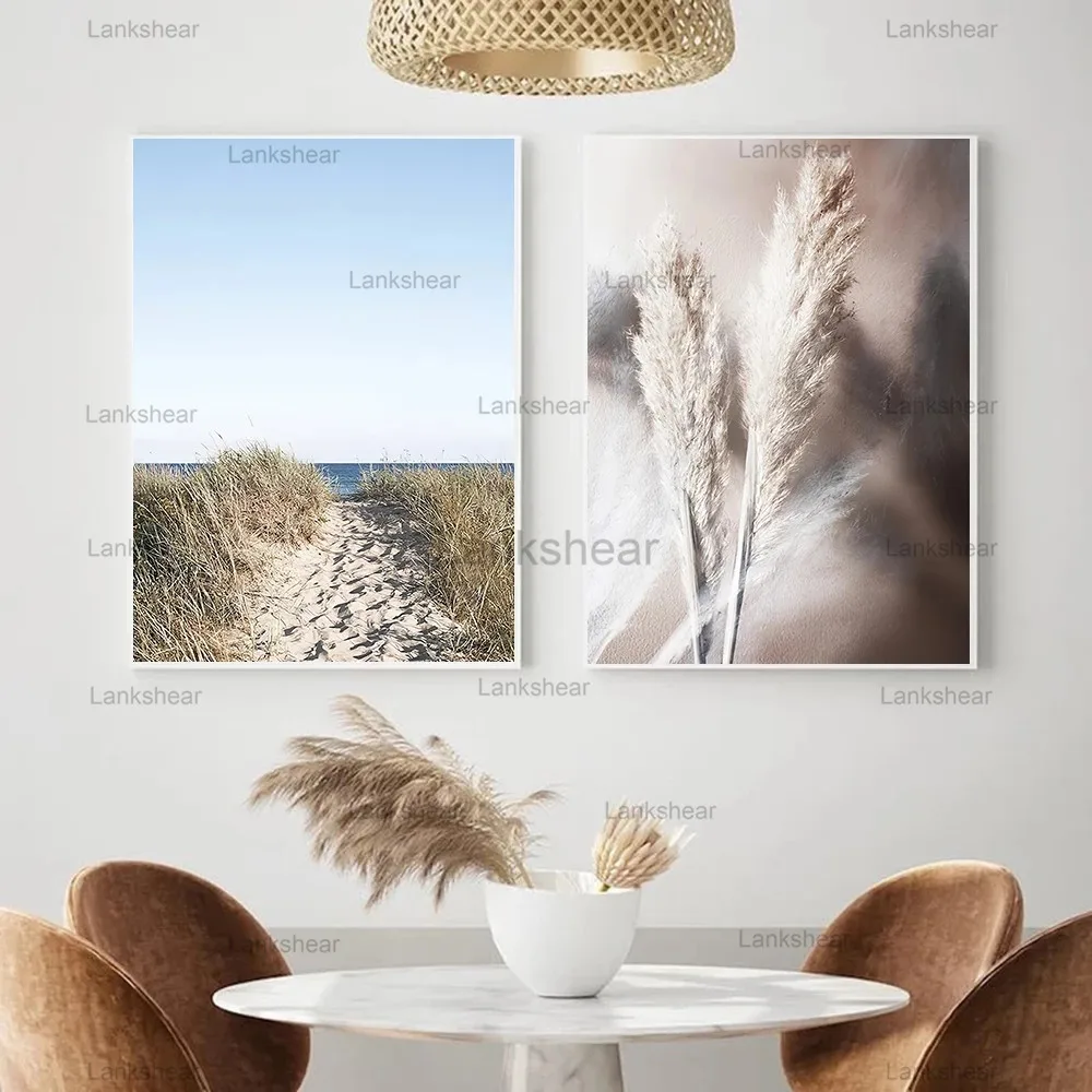 Настенная Картина на холсте с изображением берега пастельного пляжа ландшафта