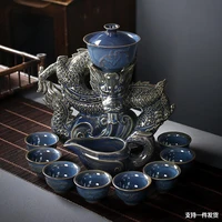 kung fu tea set automatic ceramic gift accessories set tea set daquan faucet net red chinese filter screen bone china tea set
