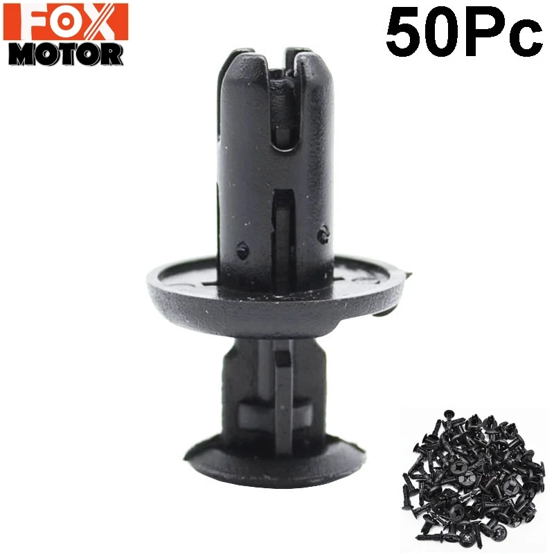 

50X 8mm Auto Bumper Fastener For Toyota Nissan Honda Plastic Rivet Retainer Push Engine Cover Fender Car Door Trim Panel Clips
