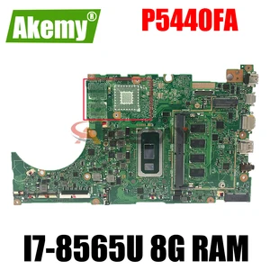 original p5440fa mainboard 8gb ram i7 8565u cpu p5440 p5440f p5440fa for asus laptop motherboard free global shipping