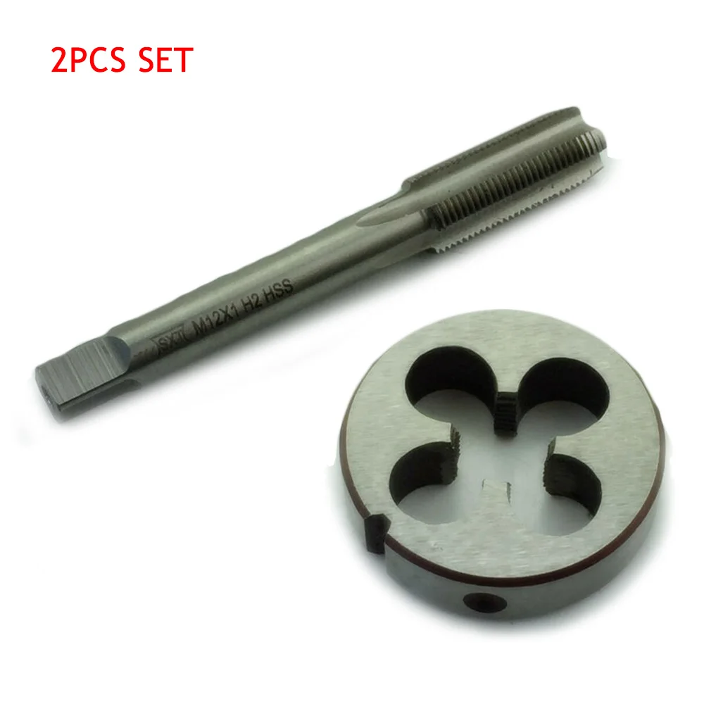 

2pcs/Set Tap&Die M12 x 1mm Tap M12 x 1.0mm Die Kit Metric Metalworking
