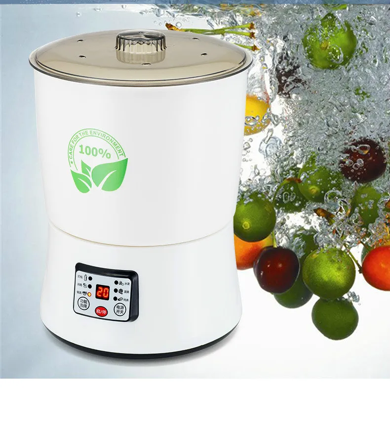 

Household fruit and vegetable and meat washing machine tableware disinfection ozone purification food machine 8L