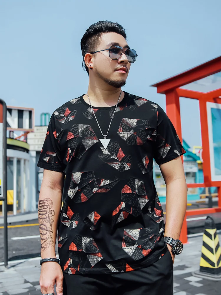 Summer Men T shirt Short Sleeve Plus 