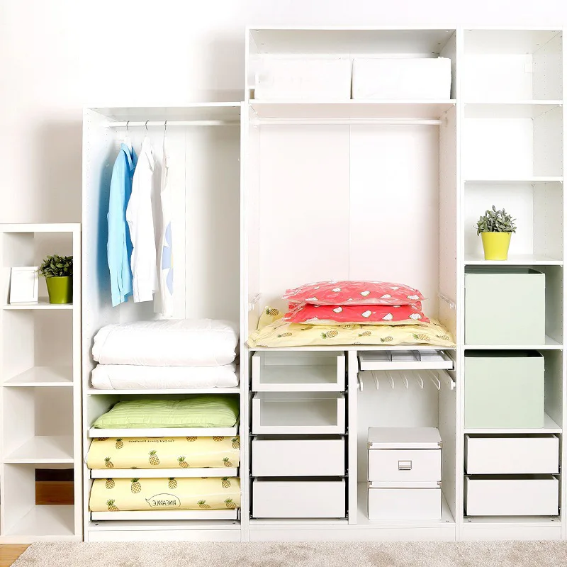 80*60 8 шт вакуумные компрессионные сумки с ручным насосом Одеяло Одежда