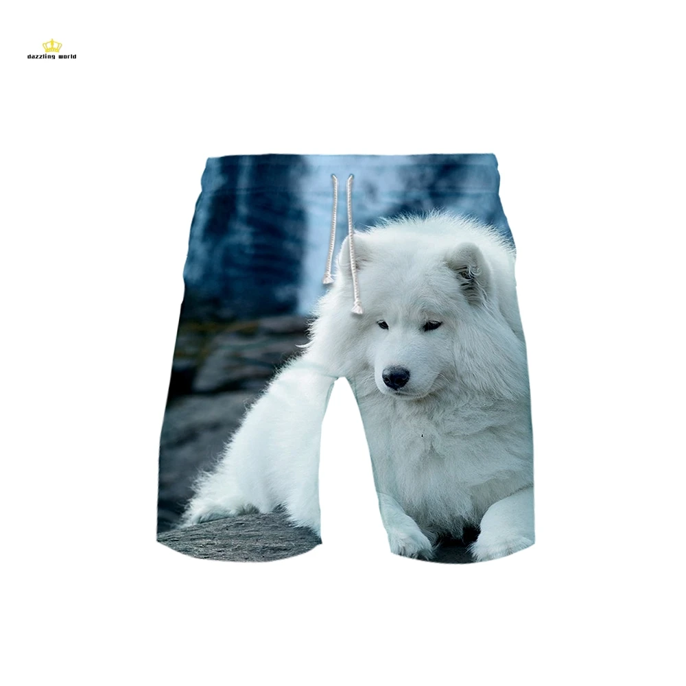 2019 Samoyed 3D шорты летние быстросохнущие пляжные мужские хип хоп бермуды плавающие |