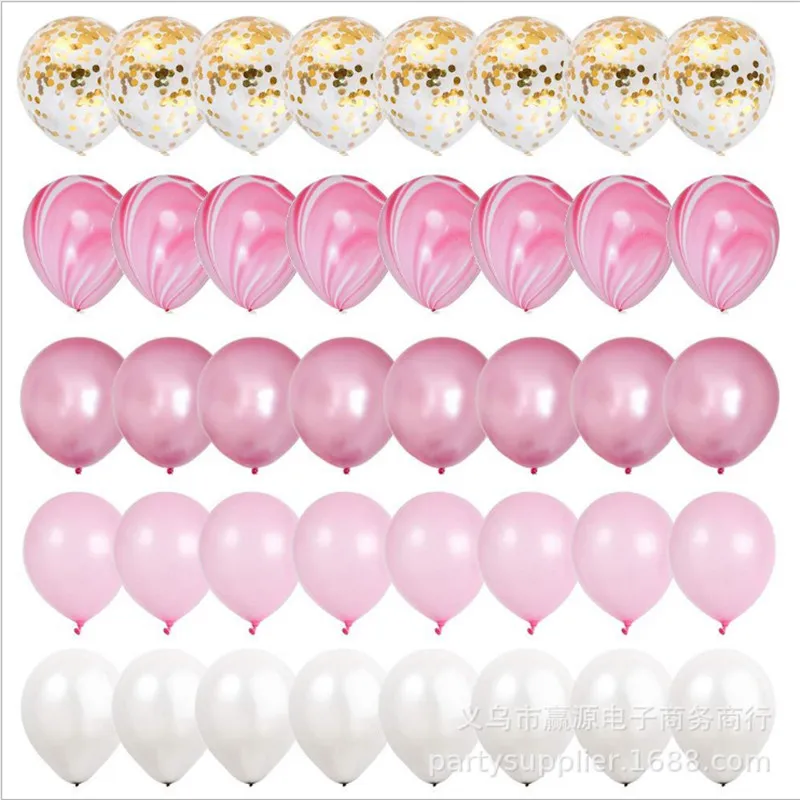 40pcs12 "блёстки партии воздушный шар Агатовые латексные шары 40 пакет набор