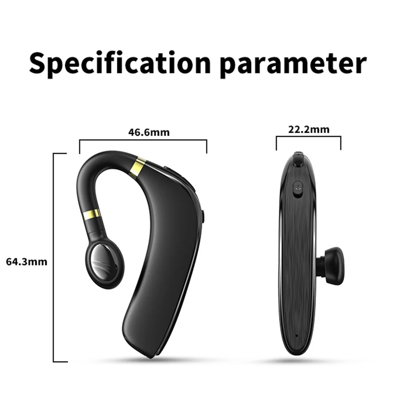Bluetooth-наушники с микрофоном, беспроводная гарнитура с функцией Hands-free, контроль громкости батареи, для разговоров (art.: 3a397fb46ab) - 3a397fb46ab