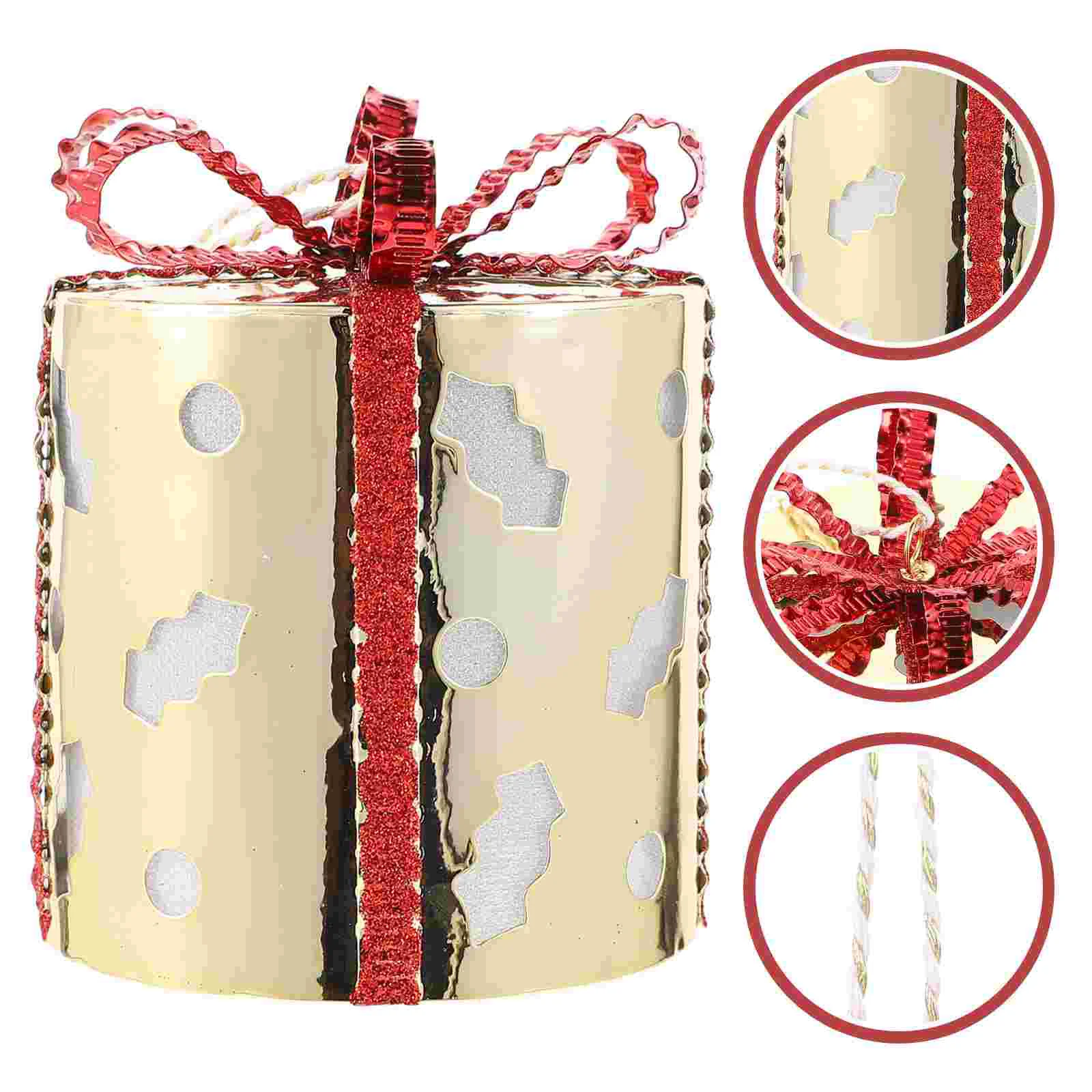 

1Pc Luminous Gift Box Pendant Creative Xmas Tree Hanging Light Home Adornment