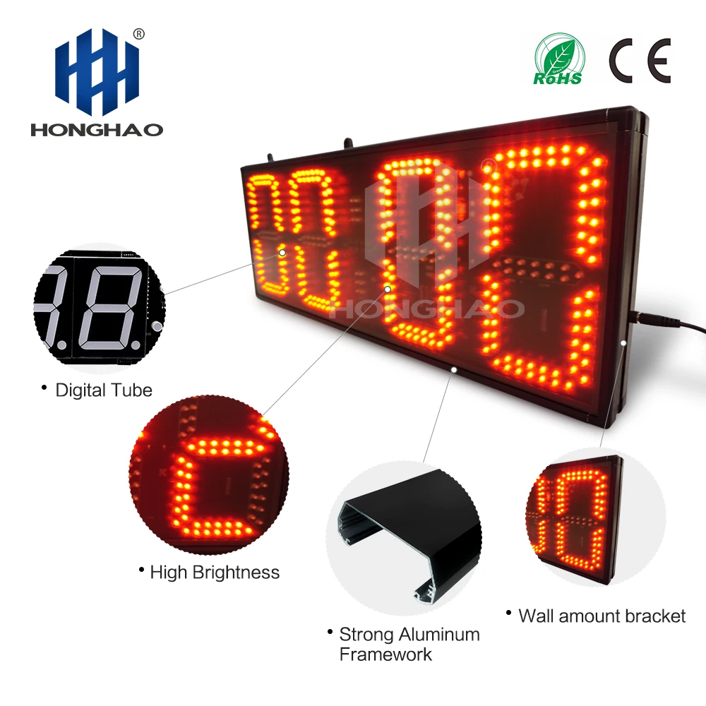 

Honghao 8" 4 Digit Large Count Up Remote Control LED Countdown Sports Timer