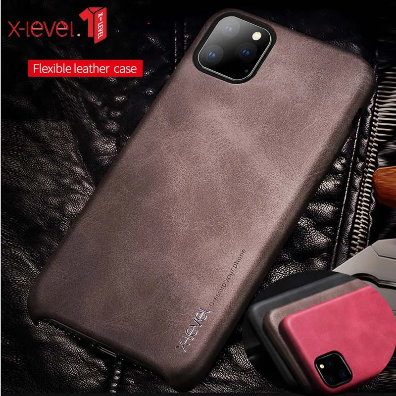 Для iPhone 11 Pro 5,8 чехол, X-Level роскошный винтажный кожаный чехол для iPhone 11 Pro Max 6,5/6,1 чехол для задней панели Hoesje