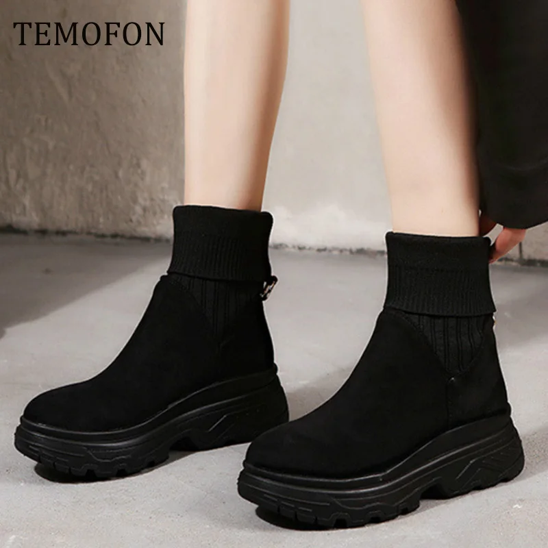 Обувь для увеличения роста женские зимние носки на платформе кроссовки