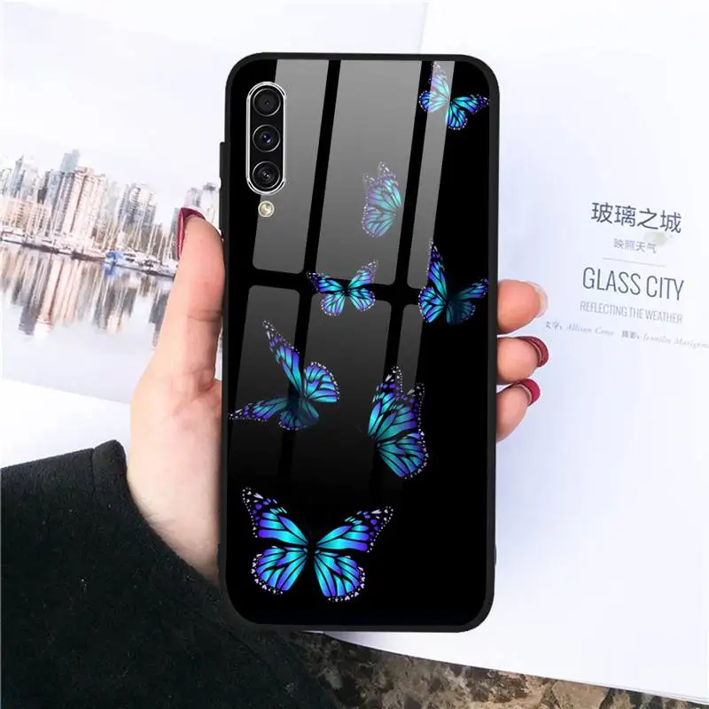 

Beauty Butterfly Phone Case Phone Case Tempered glass For Samsung S6 S7 edge S8 S9 plus A7 2018