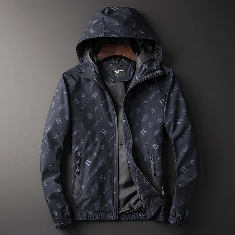 

Very Good Quality Men Hooded Letter UK Great Designer Brand Autumn Men's Jacket with Hat Outerwear Coat 4XL 5XL 2118