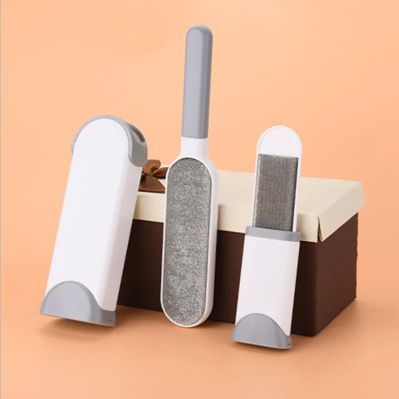 

Electrostatic brush clothes hair removing brush plastic handle double-sided brush clothes sticky hair suction magic device