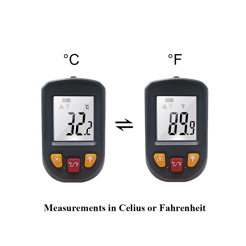 Ручной бесконтактный инфракрасный термометр цифровой ЖК дисплей лазерный